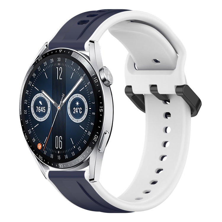 For Huawei Watch GT3 42mm 20mm Convex Loop Two-Color Silicone Watch Band