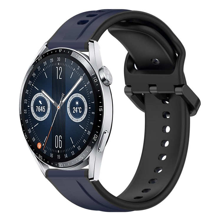For Huawei Watch GT3 42mm 20mm Convex Loop Two-Color Silicone Watch Band