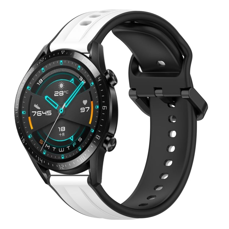For Huawei Watch GT2 42mm 20mm Convex Loop Two-Color Silicone Watch Band
