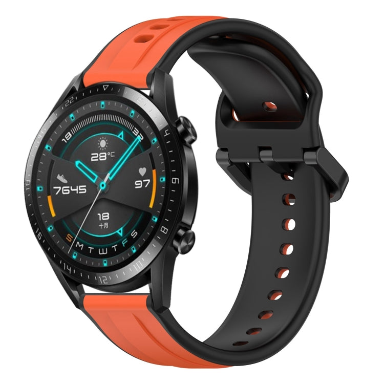 For Huawei Watch GT2 42mm 20mm Convex Loop Two-Color Silicone Watch Band