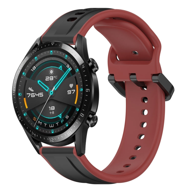 For Huawei Watch GT2 42mm 20mm Convex Loop Two-Color Silicone Watch Band