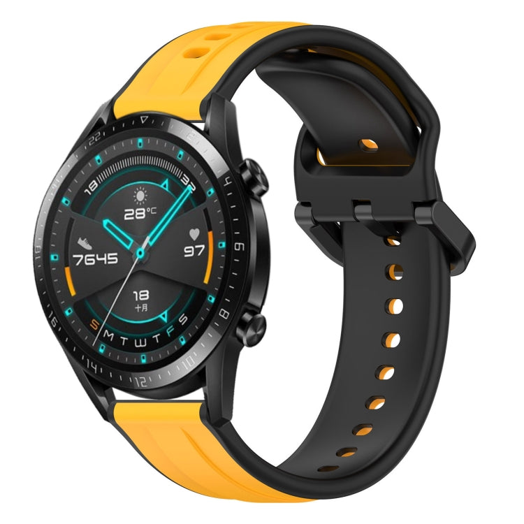 For Huawei Watch GT2 42mm 20mm Convex Loop Two-Color Silicone Watch Band