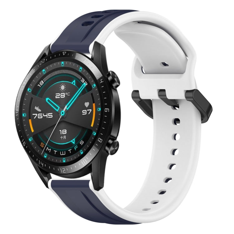 For Huawei Watch GT2 42mm 20mm Convex Loop Two-Color Silicone Watch Band
