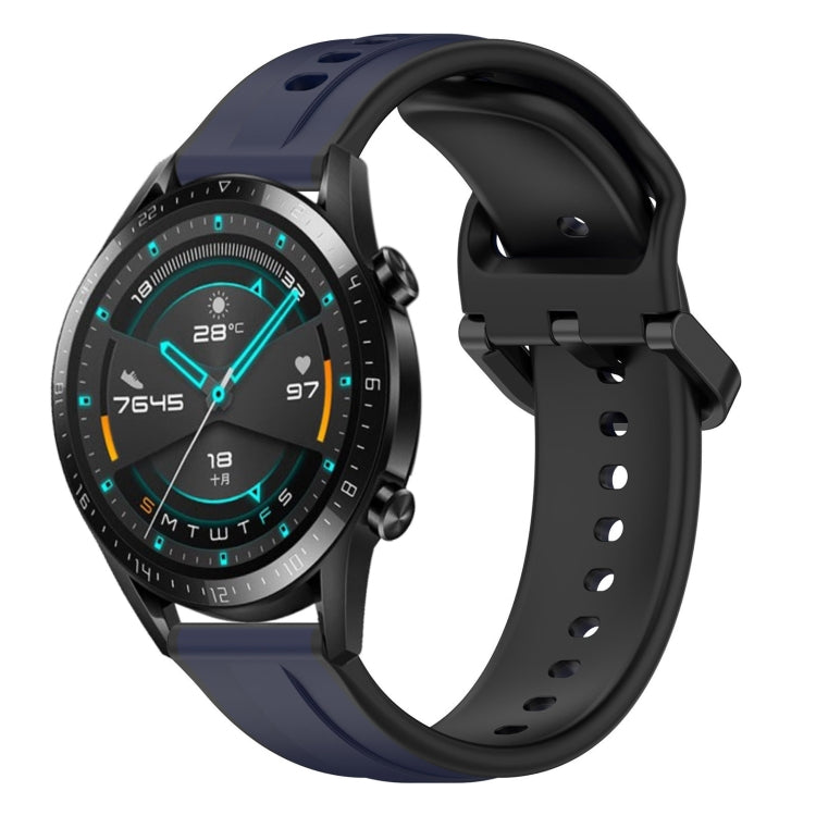 For Huawei Watch GT2 42mm 20mm Convex Loop Two-Color Silicone Watch Band
