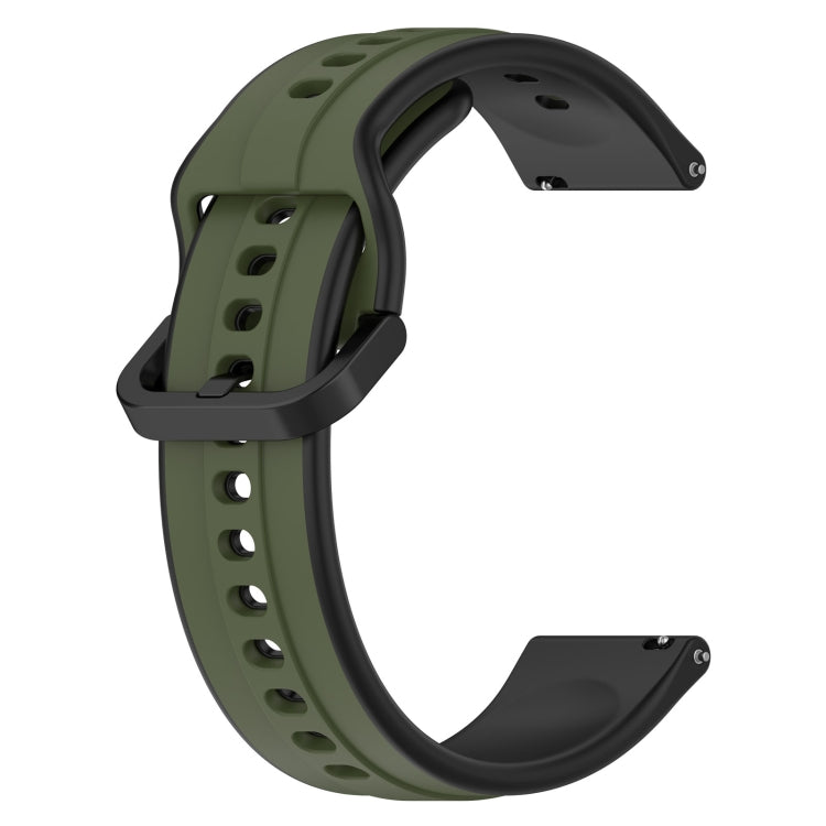 For Huawei Watch 2 20mm Convex Loop Two-Color Silicone Watch Band