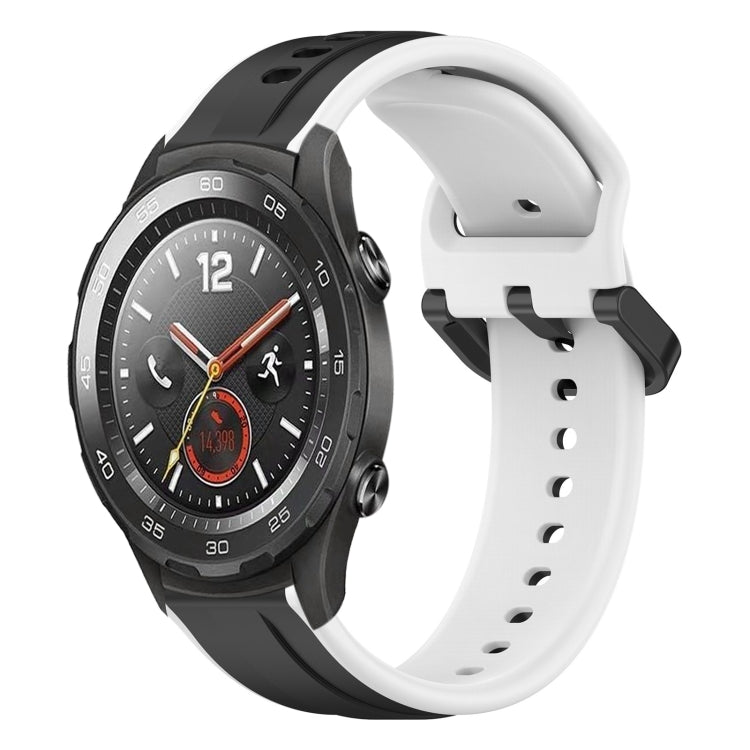 For Huawei Watch 2 20mm Convex Loop Two-Color Silicone Watch Band