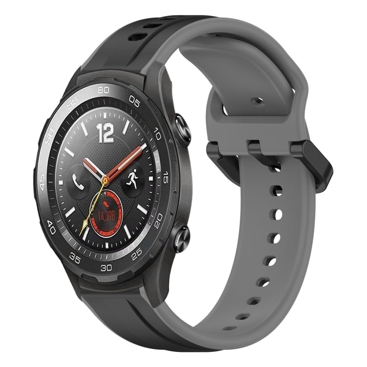 For Huawei Watch 2 20mm Convex Loop Two-Color Silicone Watch Band