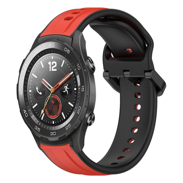 For Huawei Watch 2 20mm Convex Loop Two-Color Silicone Watch Band