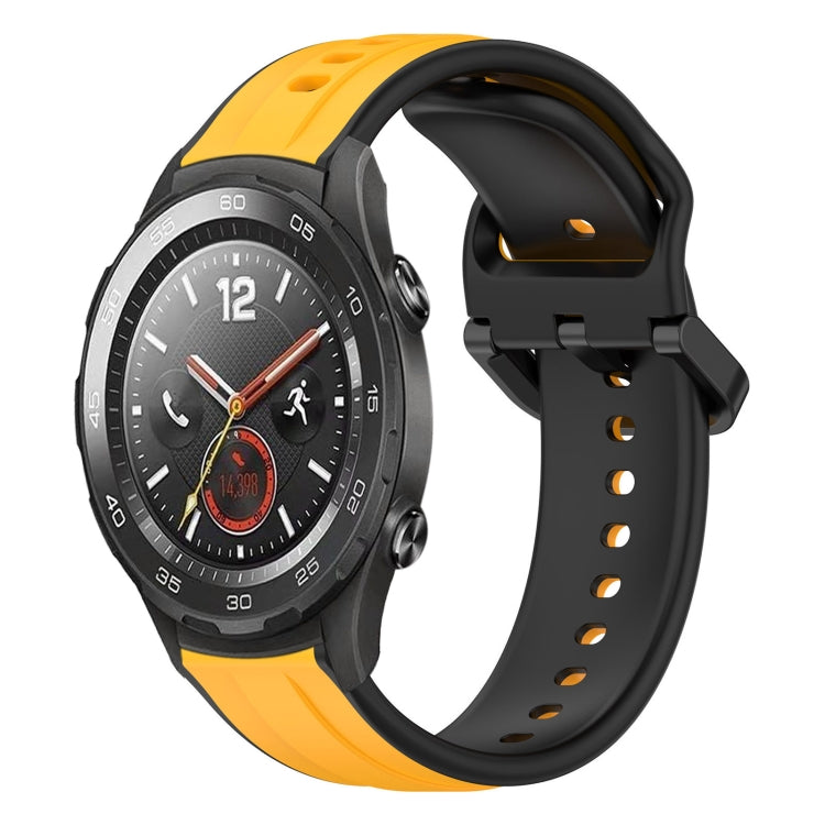 For Huawei Watch 2 20mm Convex Loop Two-Color Silicone Watch Band