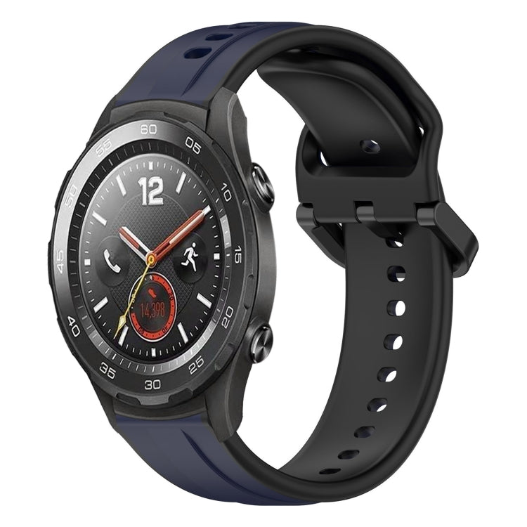 For Huawei Watch 2 20mm Convex Loop Two-Color Silicone Watch Band