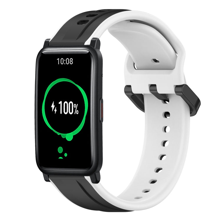 For Honor Watch ES 20mm Convex Loop Two-Color Silicone Watch Band