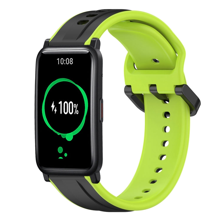 For Honor Watch ES 20mm Convex Loop Two-Color Silicone Watch Band
