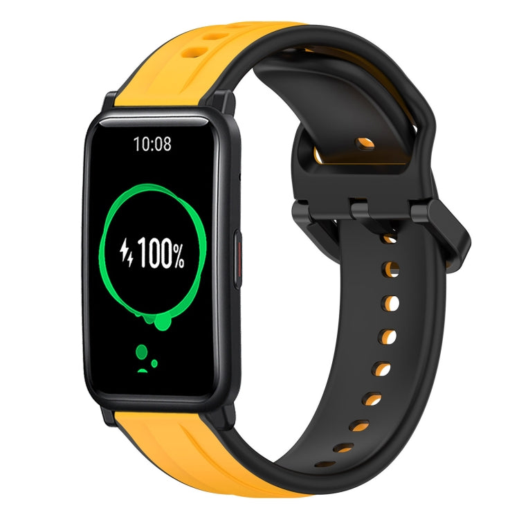 For Honor Watch ES 20mm Convex Loop Two-Color Silicone Watch Band