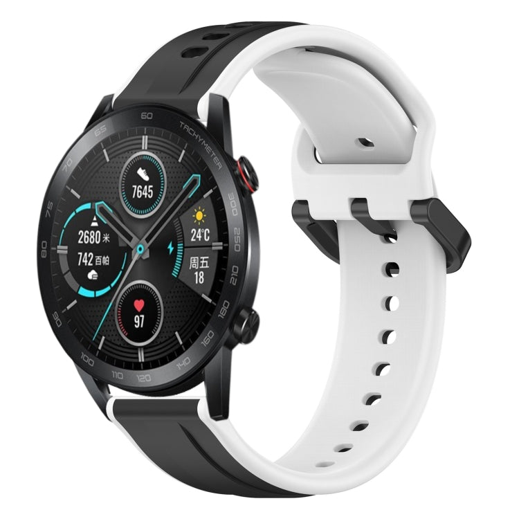 For Honor MagicWatch2 42mm 20mm Convex Loop Two-Color Silicone Watch Band