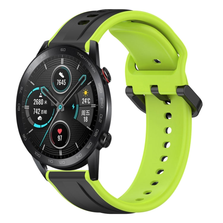 For Honor MagicWatch2 42mm 20mm Convex Loop Two-Color Silicone Watch Band