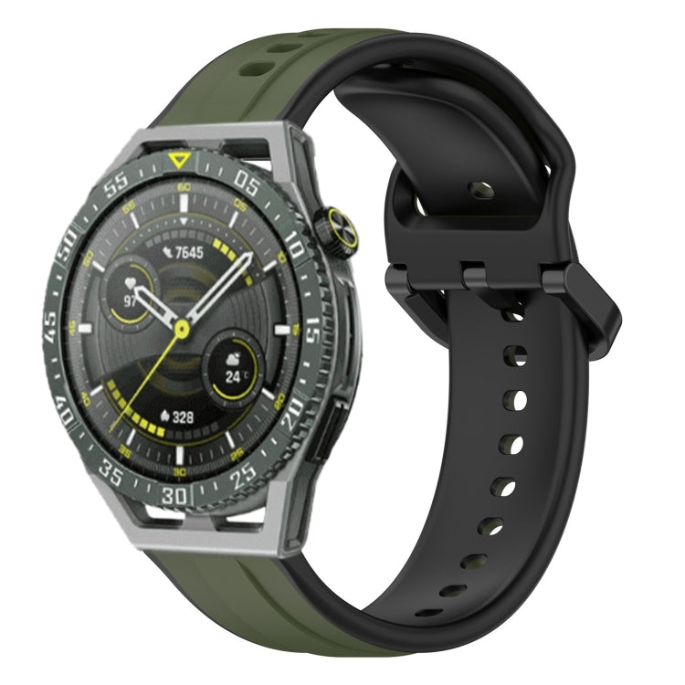 For Huawei Watch GT3 SE 22mm Convex Loop Two-Color Silicone Watch Band