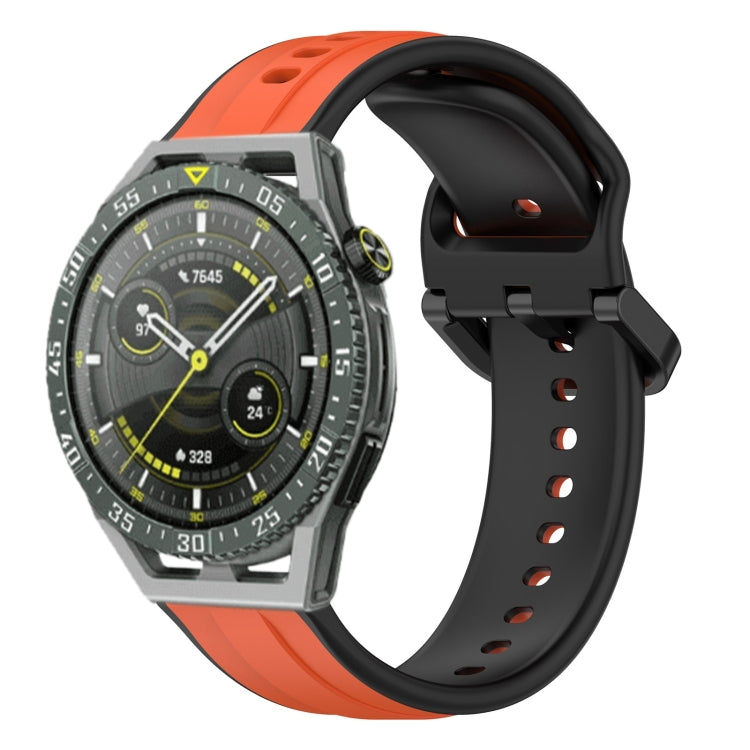 For Huawei Watch GT3 SE 22mm Convex Loop Two-Color Silicone Watch Band