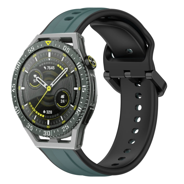 For Huawei Watch GT3 SE 22mm Convex Loop Two-Color Silicone Watch Band