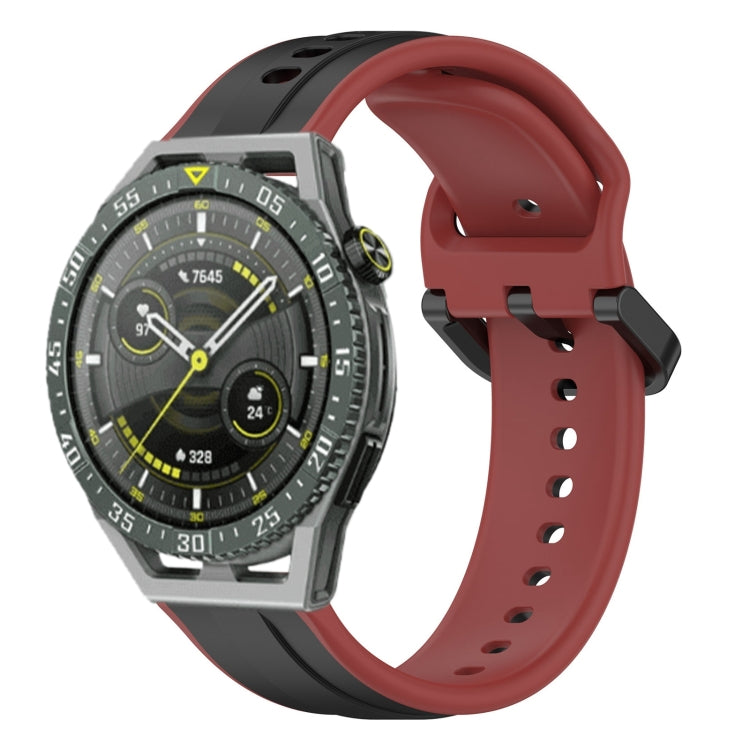 For Huawei Watch GT3 SE 22mm Convex Loop Two-Color Silicone Watch Band