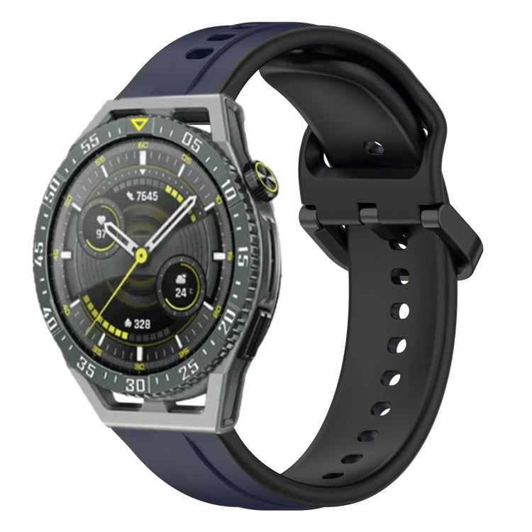 For Huawei Watch GT3 SE 22mm Convex Loop Two-Color Silicone Watch Band