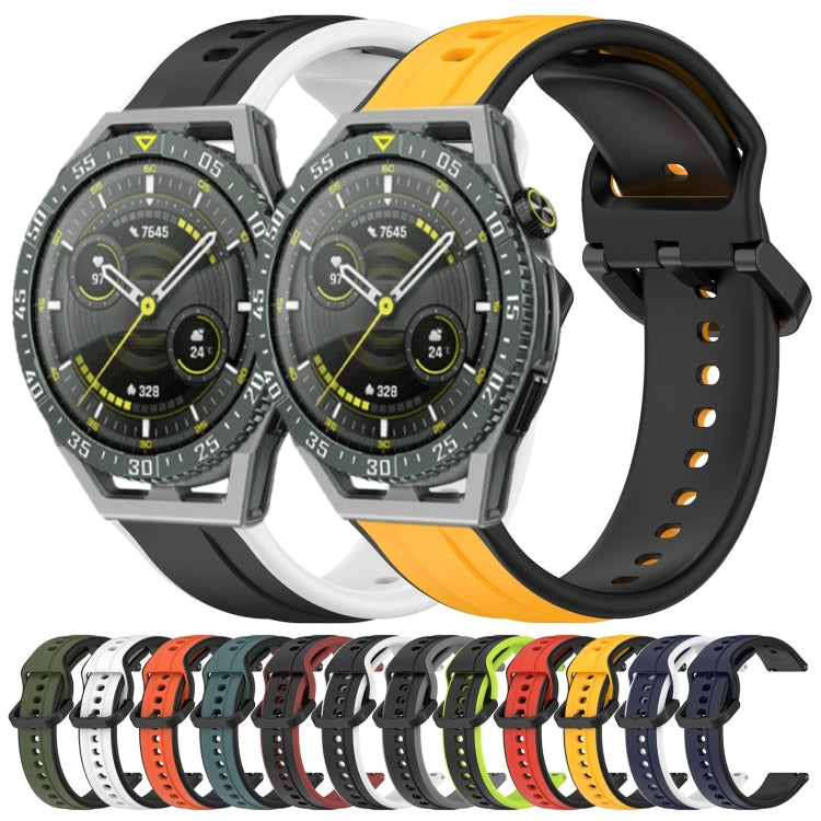For Huawei Watch GT3 SE 22mm Convex Loop Two-Color Silicone Watch Band