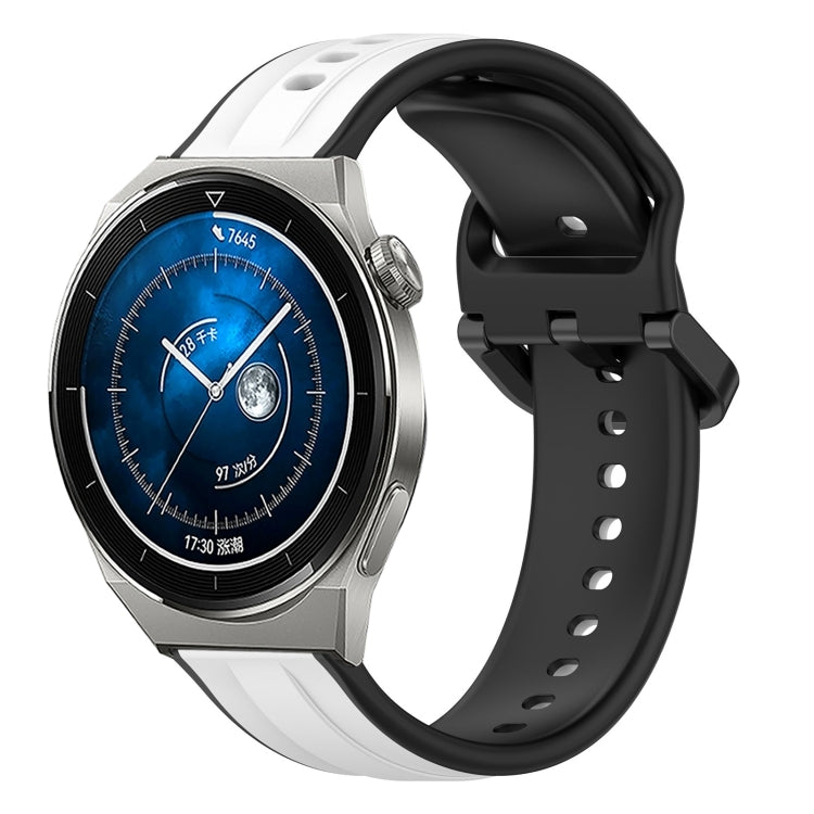 For Huawei Watch GT3 Pro 46mm 22mm Convex Loop Two-Color Silicone Watch Band