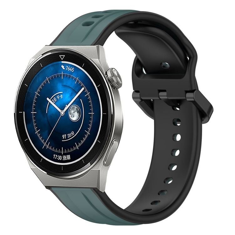 For Huawei Watch GT3 Pro 46mm 22mm Convex Loop Two-Color Silicone Watch Band