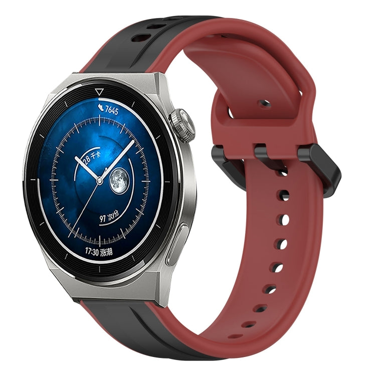 For Huawei Watch GT3 Pro 46mm 22mm Convex Loop Two-Color Silicone Watch Band