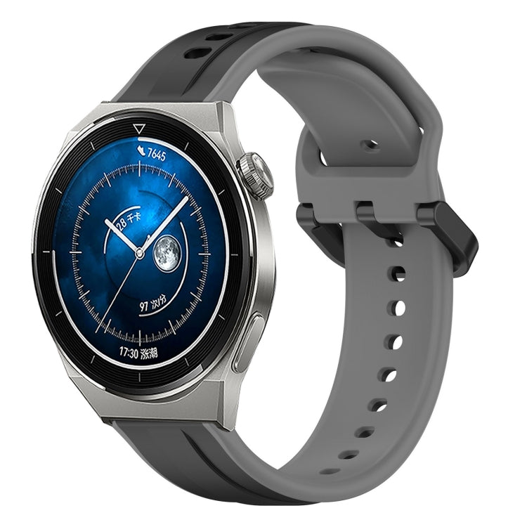 For Huawei Watch GT3 Pro 46mm 22mm Convex Loop Two-Color Silicone Watch Band