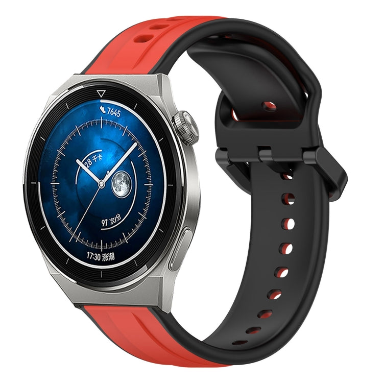 For Huawei Watch GT3 Pro 46mm 22mm Convex Loop Two-Color Silicone Watch Band