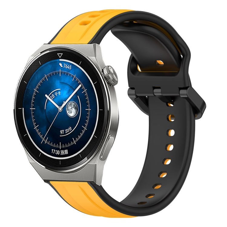 For Huawei Watch GT3 Pro 46mm 22mm Convex Loop Two-Color Silicone Watch Band