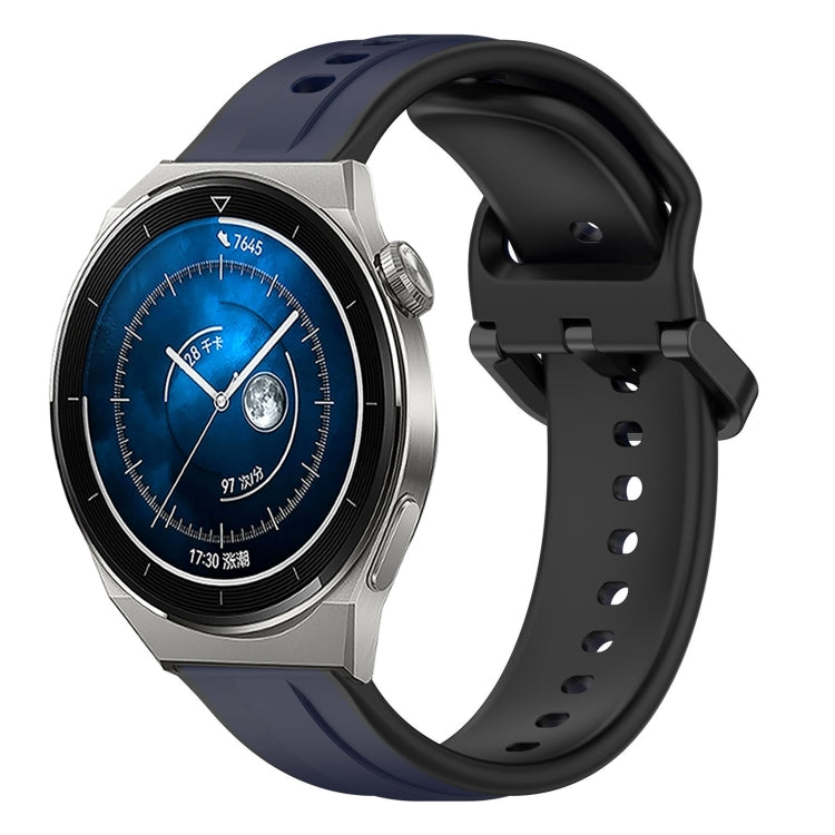 For Huawei Watch GT3 Pro 46mm 22mm Convex Loop Two-Color Silicone Watch Band
