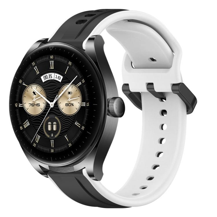 For Huawei Watch Buds 22mm Convex Loop Two-Color Silicone Watch Band