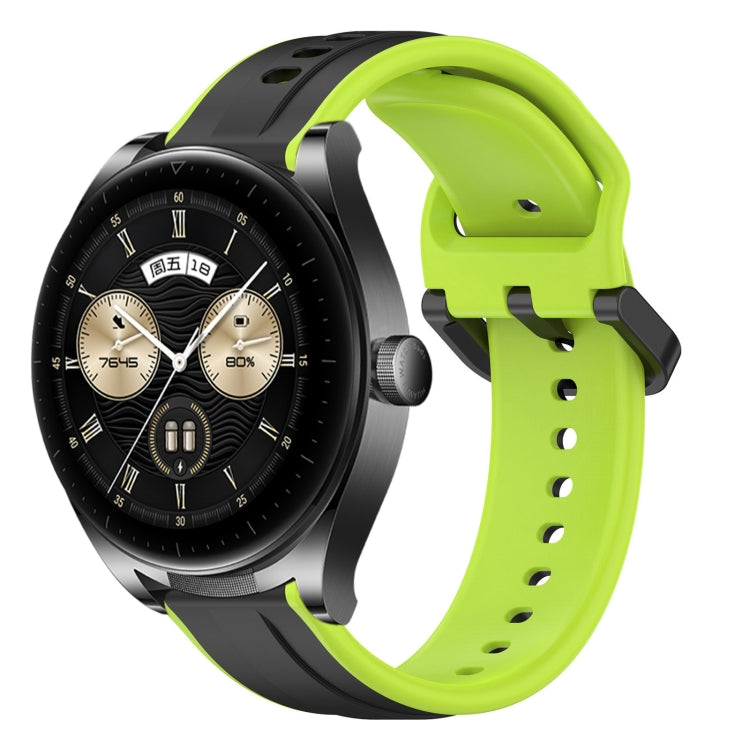 For Huawei Watch Buds 22mm Convex Loop Two-Color Silicone Watch Band