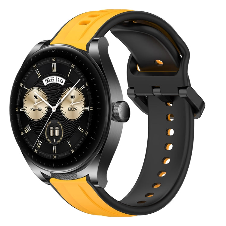 For Huawei Watch Buds 22mm Convex Loop Two-Color Silicone Watch Band