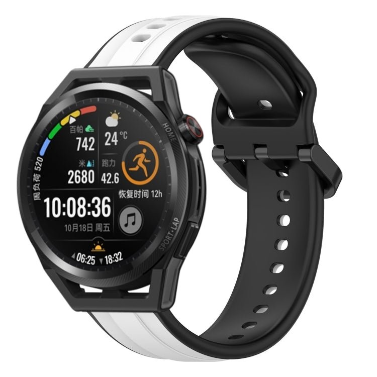 For Huawei Watch GT Runner 22mm Convex Loop Two-Color Silicone Watch Band