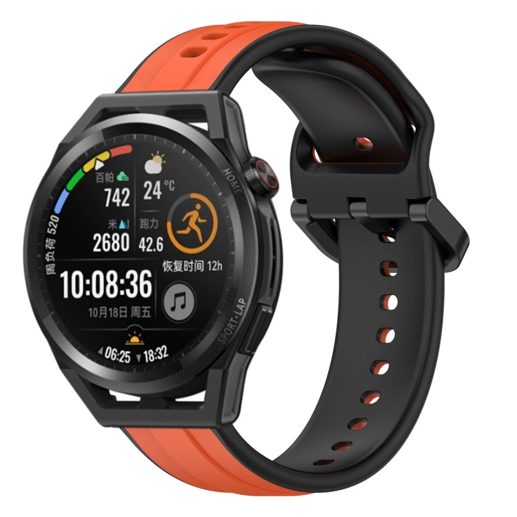 For Huawei Watch GT Runner 22mm Convex Loop Two-Color Silicone Watch Band