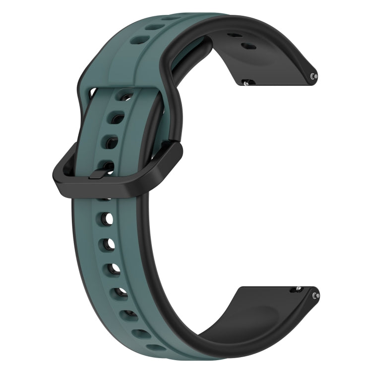 For Huawei Watch GT Runner 22mm Convex Loop Two-Color Silicone Watch Band