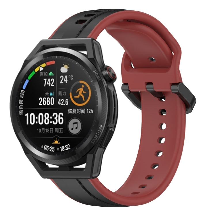 For Huawei Watch GT Runner 22mm Convex Loop Two-Color Silicone Watch Band