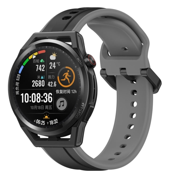 For Huawei Watch GT Runner 22mm Convex Loop Two-Color Silicone Watch Band