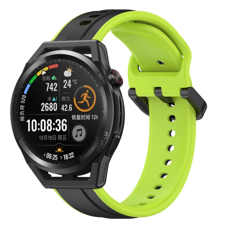 For Huawei Watch GT Runner 22mm Convex Loop Two-Color Silicone Watch Band