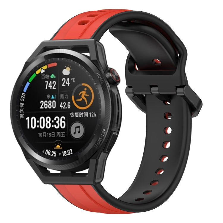 For Huawei Watch GT Runner 22mm Convex Loop Two-Color Silicone Watch Band