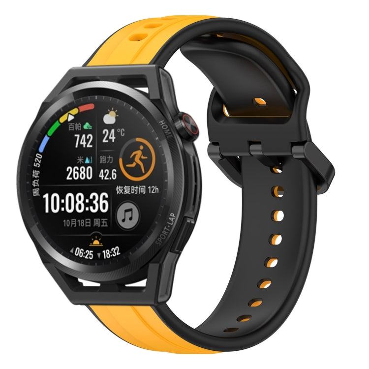For Huawei Watch GT Runner 22mm Convex Loop Two-Color Silicone Watch Band