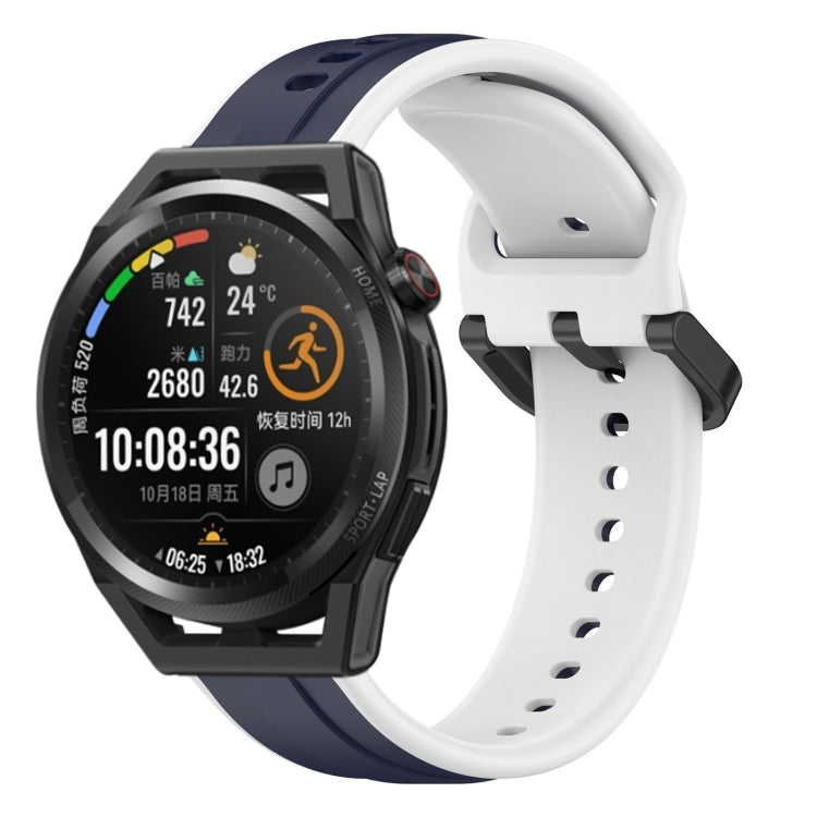 For Huawei Watch GT Runner 22mm Convex Loop Two-Color Silicone Watch Band