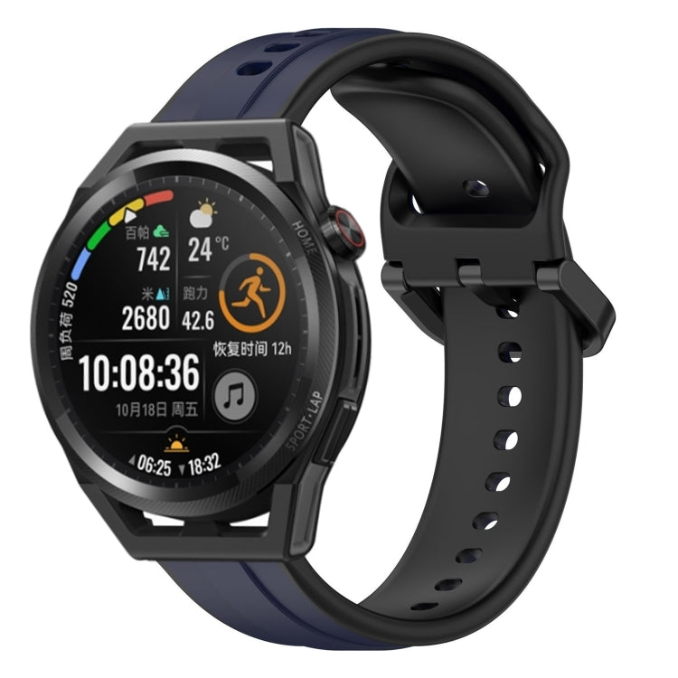 For Huawei Watch GT Runner 22mm Convex Loop Two-Color Silicone Watch Band