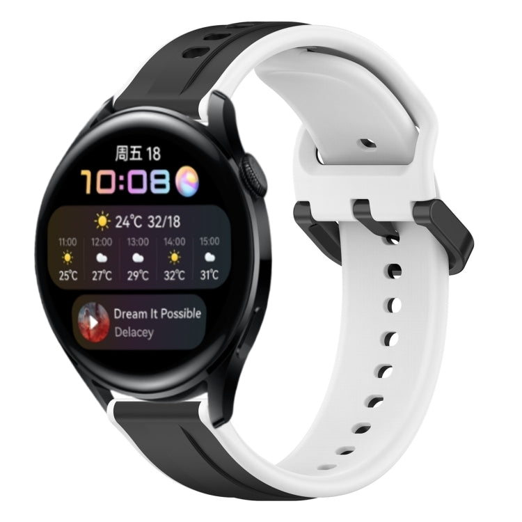 For Huawei Watch 3 22mm Convex Loop Two-Color Silicone Watch Band