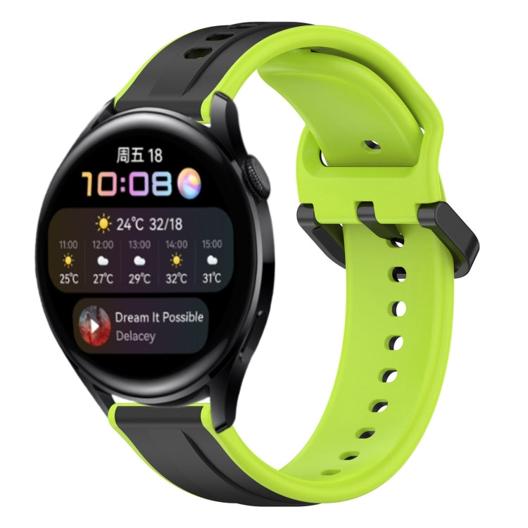For Huawei Watch 3 22mm Convex Loop Two-Color Silicone Watch Band