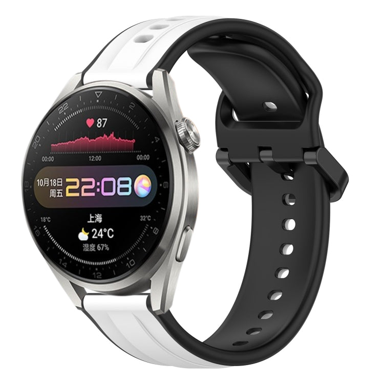 For Huawei Watch 3 Pro 22mm Convex Loop Two-Color Silicone Watch Band
