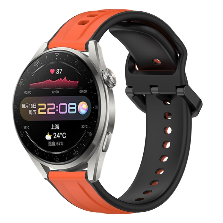 For Huawei Watch 3 Pro 22mm Convex Loop Two-Color Silicone Watch Band