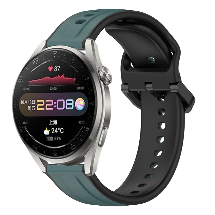 For Huawei Watch 3 Pro 22mm Convex Loop Two-Color Silicone Watch Band